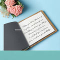 Personalized Wooden Cover Wedding Guest Book Signature Book